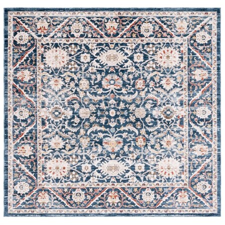 Safavieh 6 x 6 ft. Olympia 210N Power Loomed Square Area Rug Navy & Ivory OPA210N-6SQ